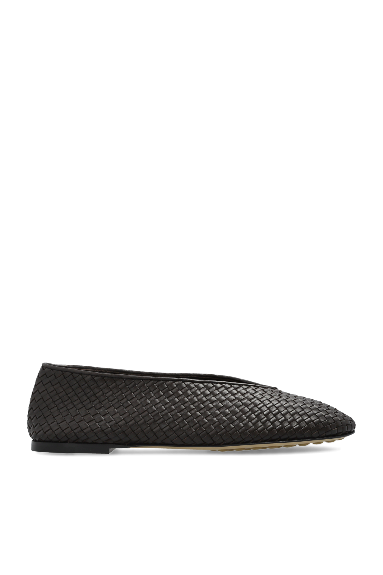 バレエシューズ BOTTEGA VENETA Rosa woven leather ballerinas Rosa woven leather ballet flats in brown - Bottega Veneta